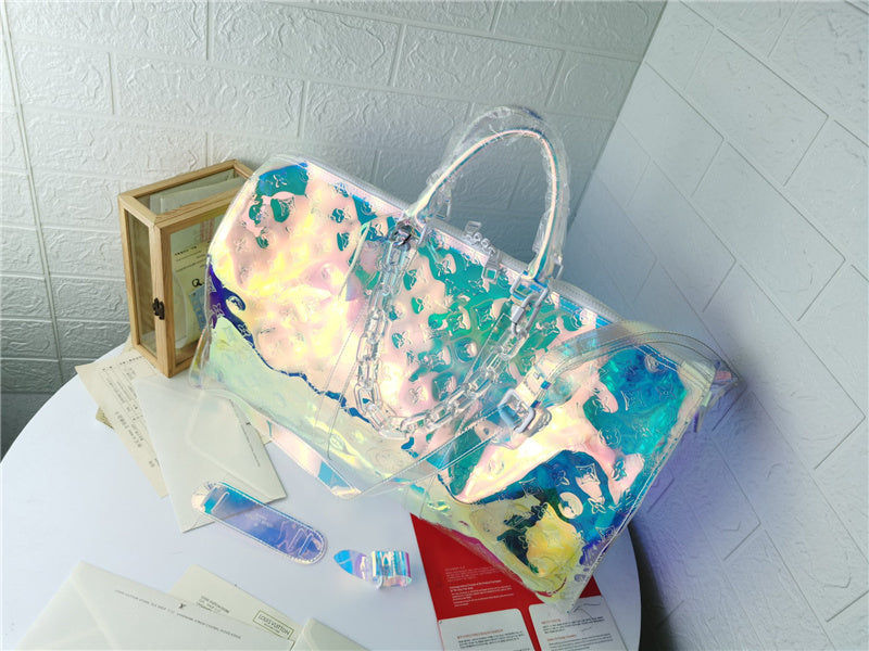 LLV Iridescent Reflective Design Travel Bag