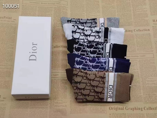 Dio 5 Pairs Set Designer Socks