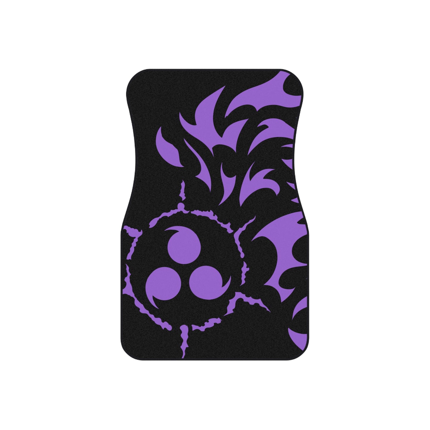 Anime Car Carpet Mat 2pcs Set Black CursedMark