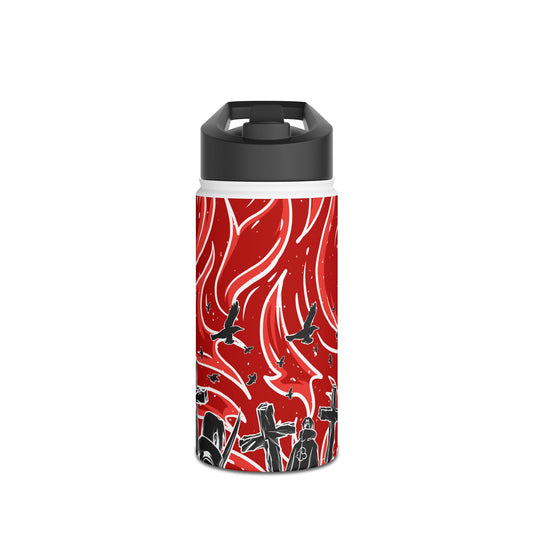 Red Akat Stainless Steel Water Bottle, Standard Lid