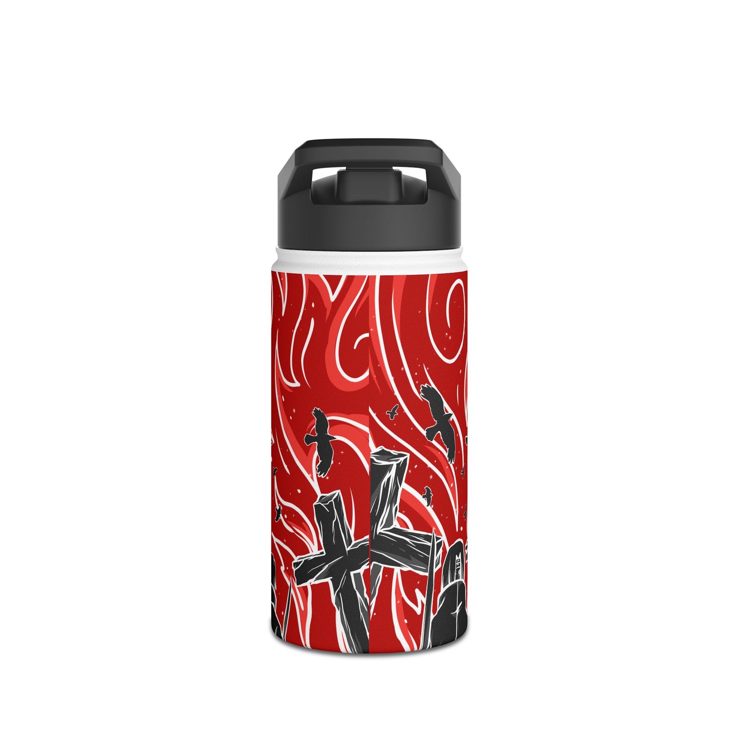 Red Akat Stainless Steel Water Bottle, Standard Lid