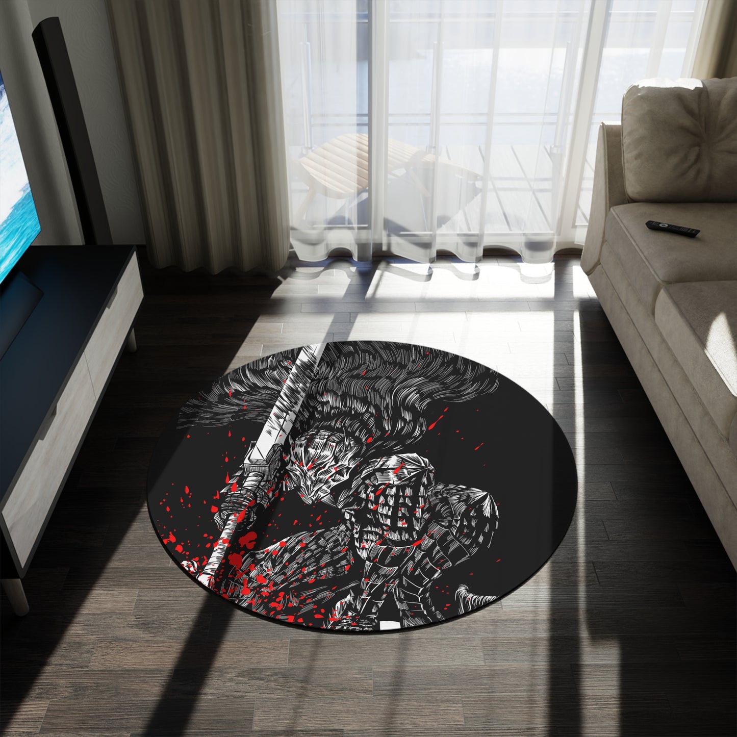 Berserk Splatter 2 Round Rug