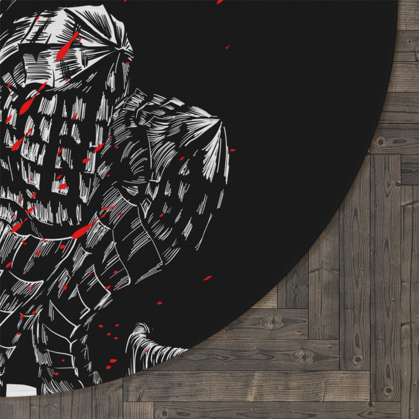 Berserk Splatter 2 Round Rug