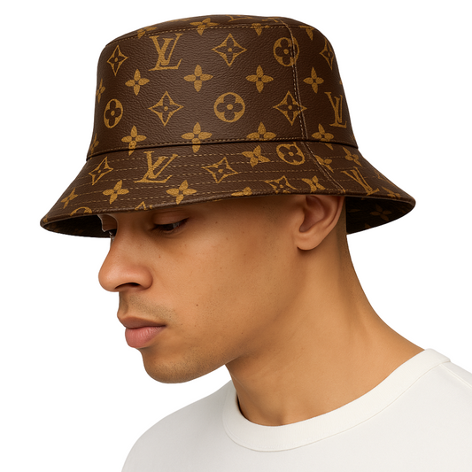 Brown LLV Design Bucket Hat