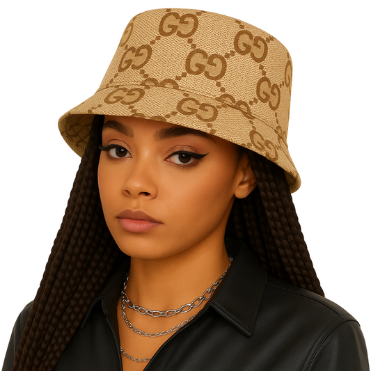 GG Brown Design Bucket Hat