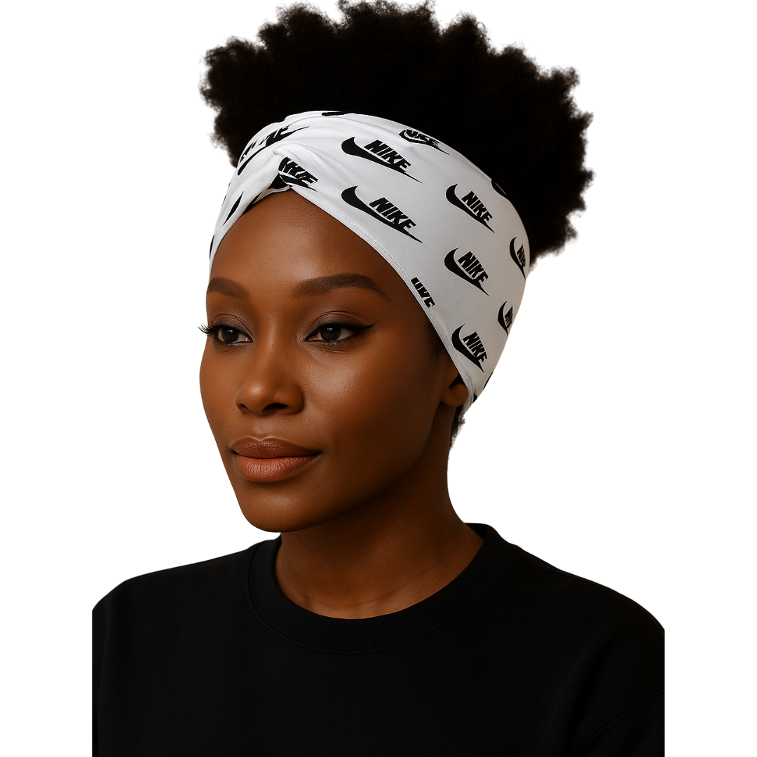 White Just Do It Design Head Scarf