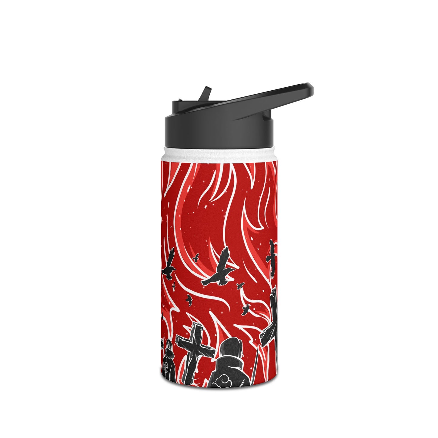 Red Akat Stainless Steel Water Bottle, Standard Lid