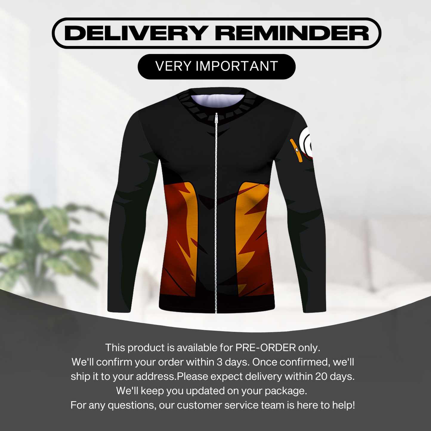 Pre Order Anime Long Sleeve Compression Shirts