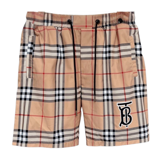 Striped Bbry Design Shorts