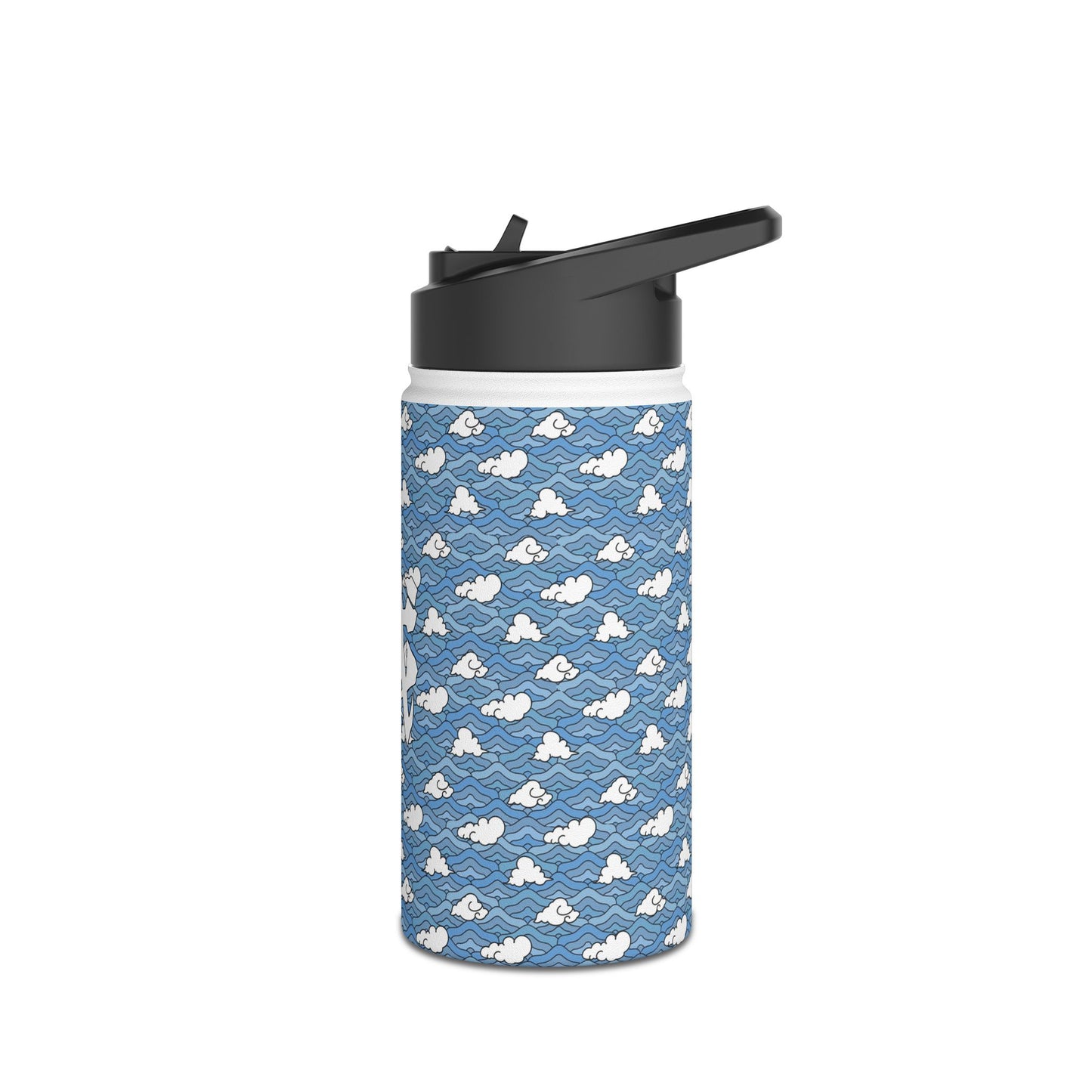 Blue Sakonj Stainless Steel Water Bottle, Standard Lid