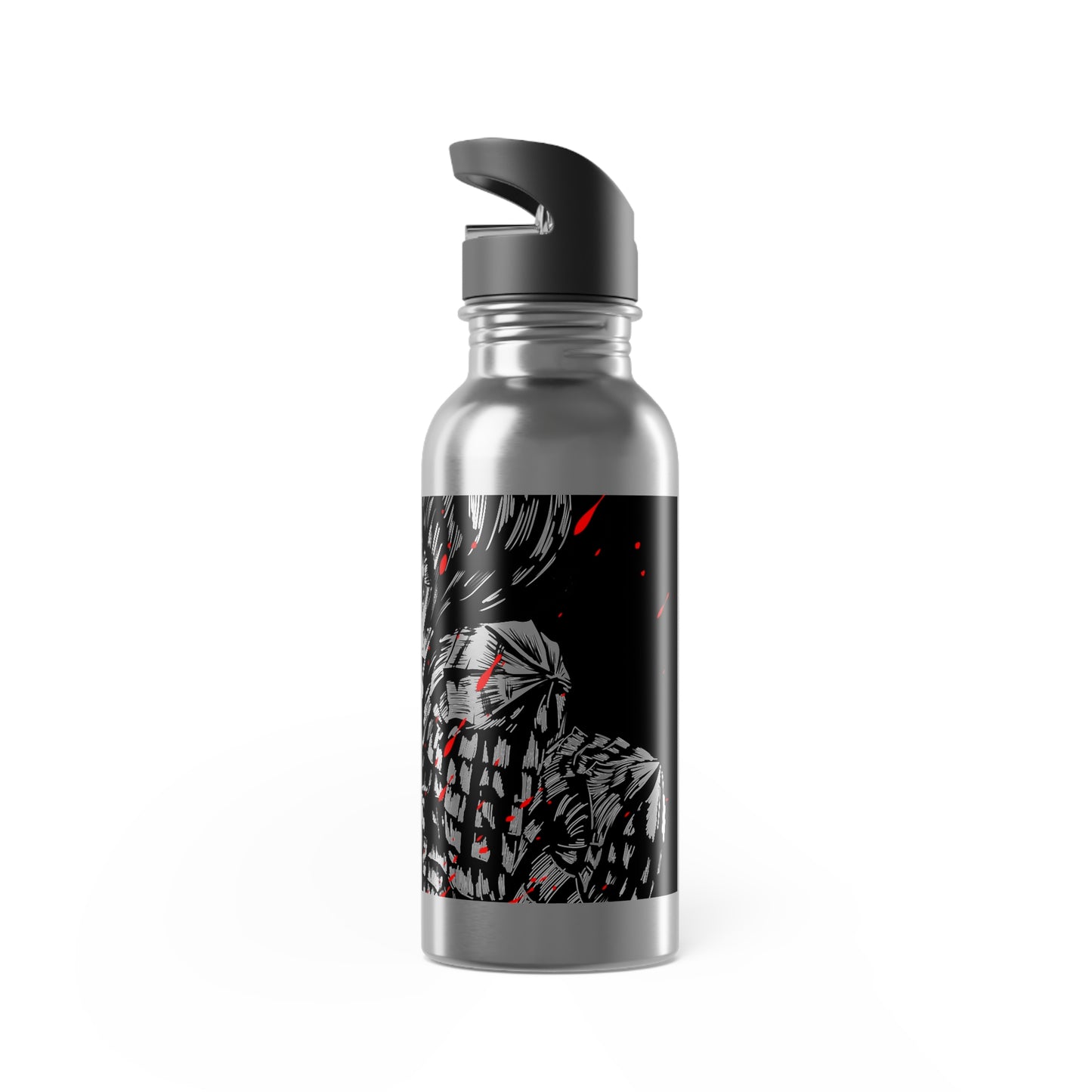 Berserk Splatter Stainless Steel Water Bottle With Straw, 20oz