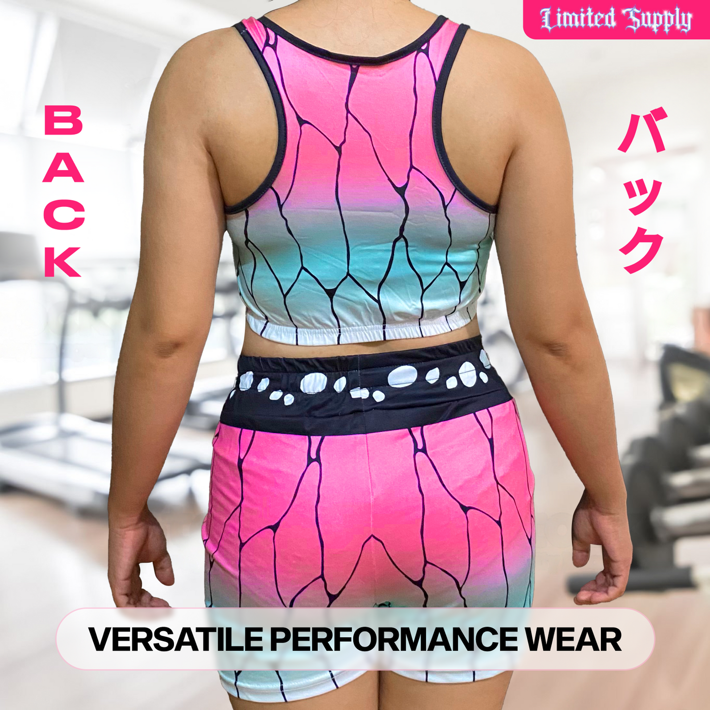 2pcs Set Anime Workout Outfits for Women Crown Limited Supply