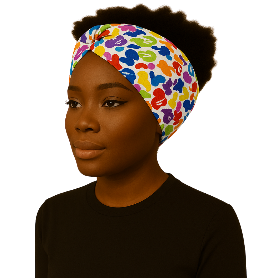 Multi Colored Design Head Scarf