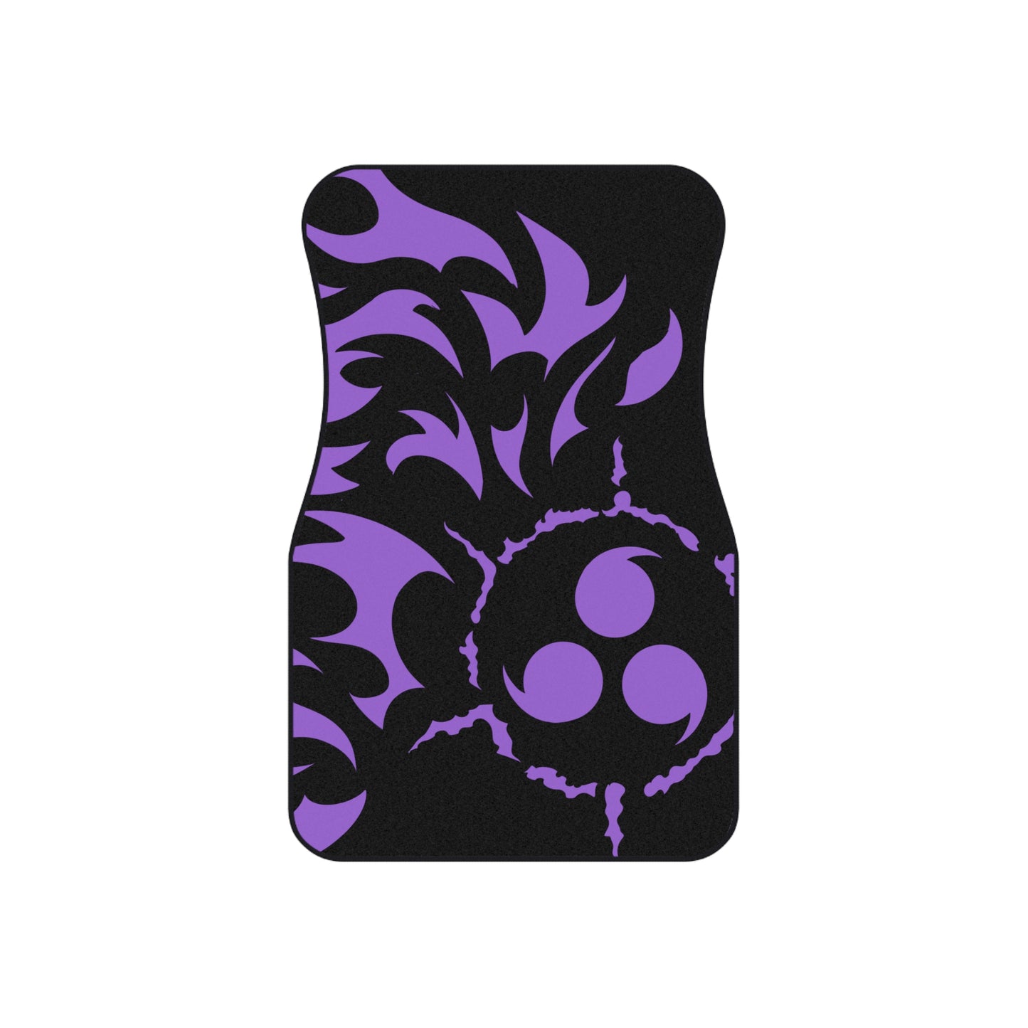 Anime Car Carpet Mat 2pcs Set Black CursedMark