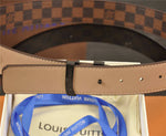 Brown LLV Checkered Design Belt