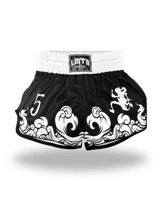 Black Luffy Gear5 Anime Muay Thai Boxing Shorts