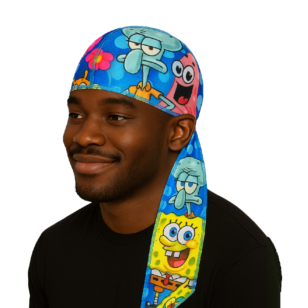 Blue Sponge - SIlky Crown Durag