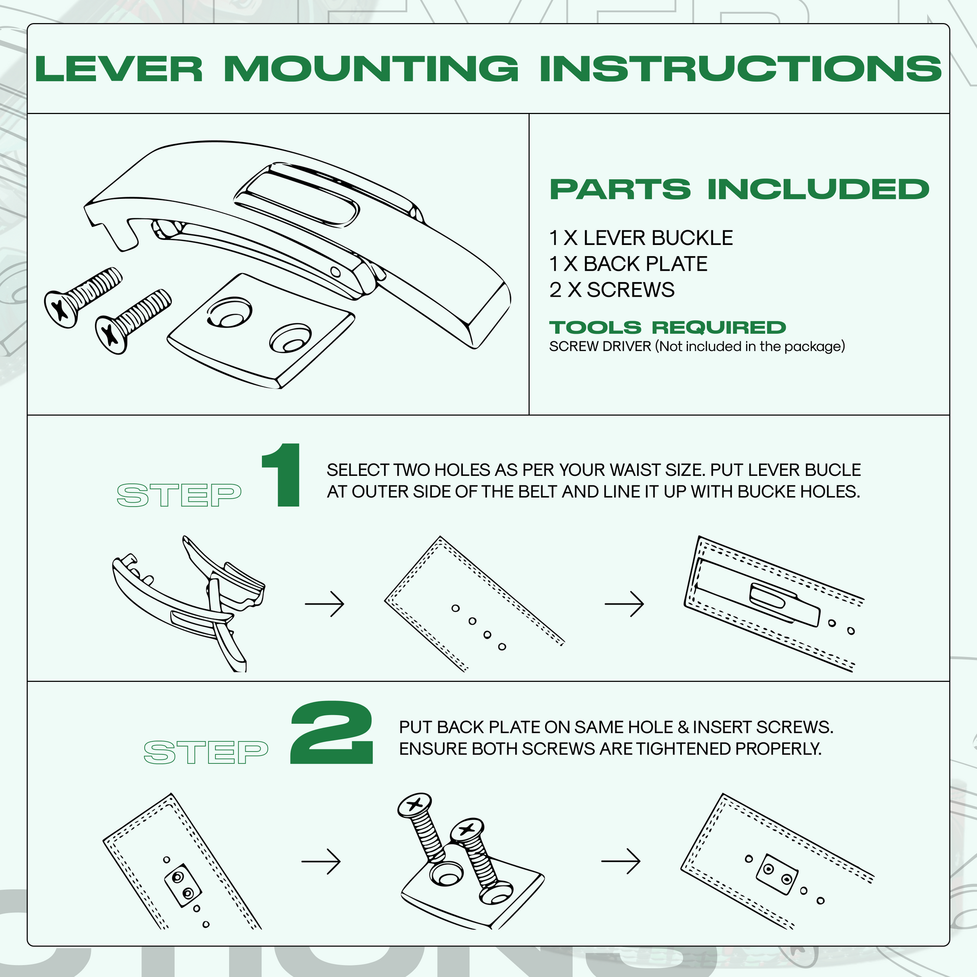 Green Lee Anime Lever Belt Crown Limited Supply