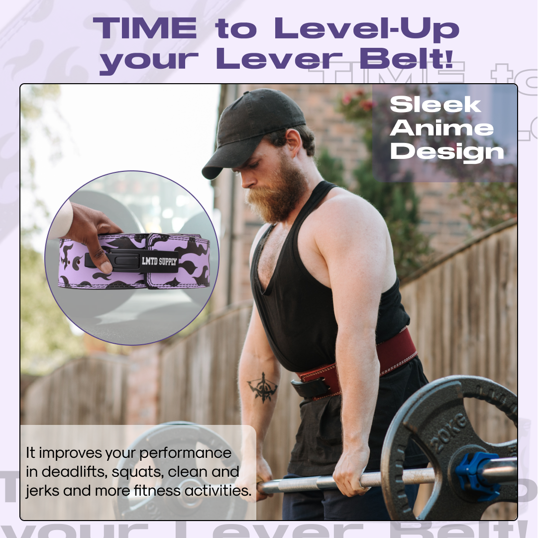 Purple Cursed Mark Anime Lever Belt Crown Limited Supply