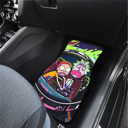 Anime Car Carpet Mat 2pcs Set Pink Rick