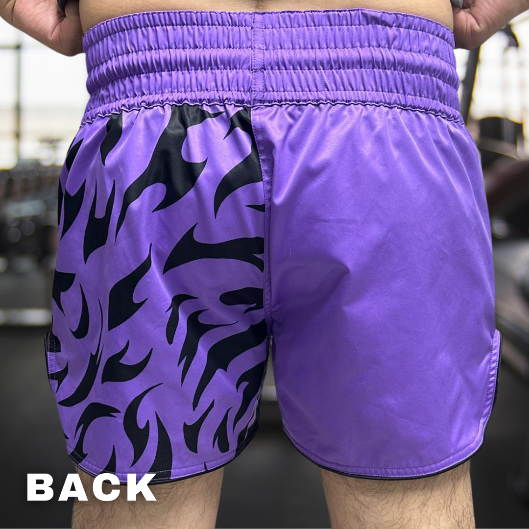 Purple Cursed M Anime Muay Thai Boxing Shorts