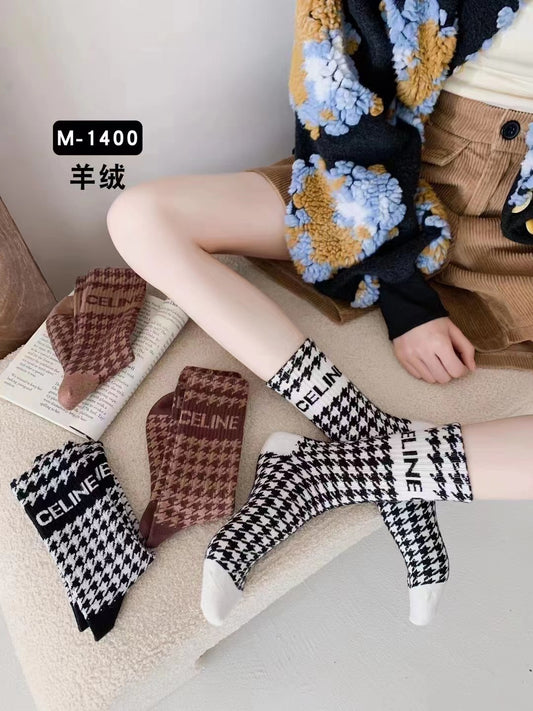 Clene 4 Pairs Set Designer Socks