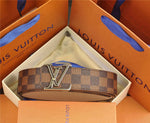 Brown LLV Checkered Design Belt